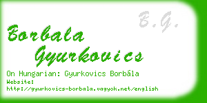 borbala gyurkovics business card
